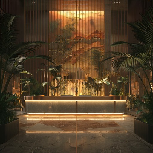 A sophisticated and inviting instrumental piece perfect for creating an elegant atmosphere in an upscale hotel lobby. Smooth jazz saxophone melodies intertwine with gentle piano chords, creating a warm and welcoming ambiance. The unhurried tempo and lush harmonies make guests feel at ease as they arrive or relax in the lobby.