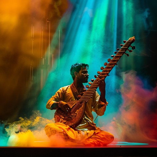 This composition features traditional hindustani melodies arranged in a triumphant manner, celebrating victory and empowerment. The intricate rhythms and scales of the sitar are complemented by dynamic percussion, creating a powerful and uplifting musical journey that evokes a sense of achievement and grandeur.