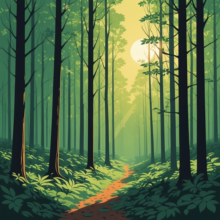 This serene ballad captures the essence of a secluded forest at dusk, where the gentle rustling of leaves and distant bird calls create a peaceful, meditative melody. The music evokes feelings of solitude and communion with nature, guiding the listener through a tranquil exploration of a lush, verdant landscape.