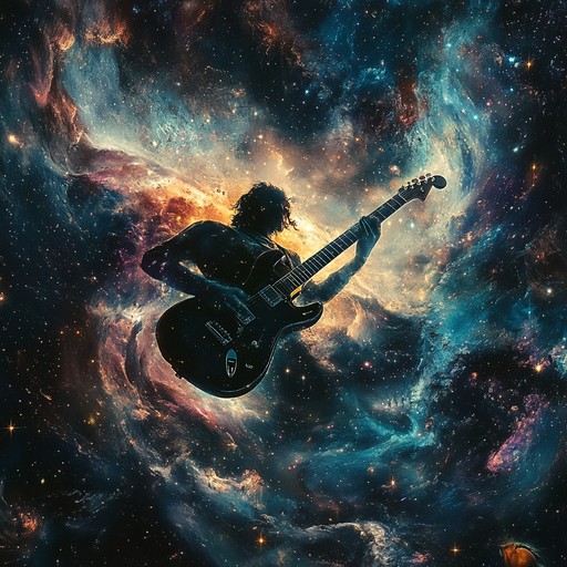 This instrumental track blends heavy metal guitar riffs with electronic hip hop beats, creating an otherworldly soundscape inspired by distant galaxies and cybernetic organisms.