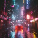 euphoric synths illuminate a cyberpunk night city adventure