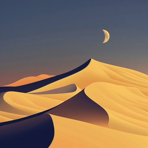 An ethereal middle eastern instrumental, where the oud's hypnotic strumming weaves through soft, ambient layers, evoking the tranquility of twilight over golden dunes. The gentle interplay of traditional and modern elements creates a mystical, serene atmosphere.