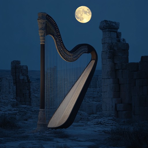 Echoes of silent echoes presents a harmonious narrative through refined harp music, inviting listeners into a serene yet complex world of historical secrets expressed through musical subtlety.