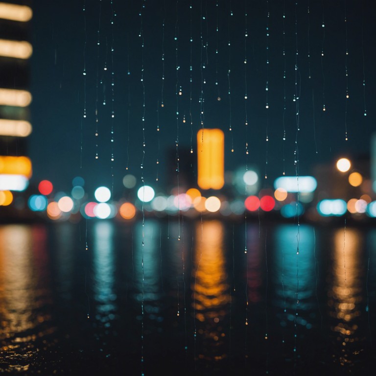 A track perfect for evening reflections or night drives, where the glow of city lights in soft rain sets the stage for deep, reflective thoughts. The composition emphasizes atmospheric synths, blending seamlessly with the gentle patter of rain, creating a soundscape that is both dreamy and grounding.