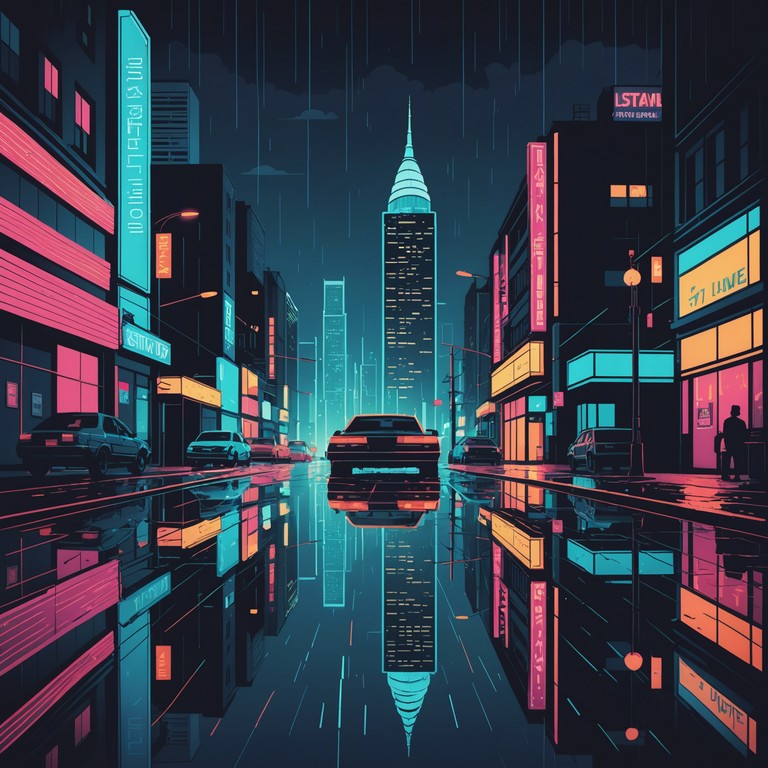 This track captures the essence of a sentimental journey through a futuristic cityscape, blending emotional melodies with cyberpunk influenced electronic beats. The composition explores themes of isolation and hope amidst an urban digital backdrop.