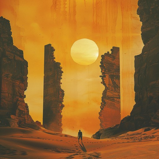 An ethereal blend of traditional oud melodies and enigmatic ambiance, guiding you through the desert's ancient secrets and timeless sorrow. This track paints a soundscape of echoes and shadows, where each note whispers tales of lost times and untold stories, enveloping the listener in a haunting, reflective journey.