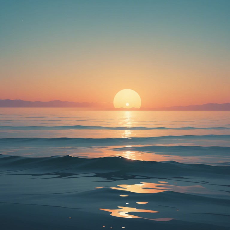 Imagine sitting by the seaside as the sun sets, where each note mimics the gentle lapping of ocean waves combined with the soft resonance of wind chimes, all culminating in a peaceful auditory experience that mirrors the calmness and beauty of an evening by the sea. This track conveys the tranquil connection between nature and listener, perfect for relaxation or background ambiance.