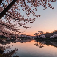 gentle melodies under cherry blossoms