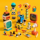 exciting, whimsical melodies with a lively toy instrument flair