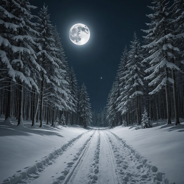 Imagine a mysterious sleigh ride on a snowy, moonlit night where every turn in the forest brings a new heart pounding suspense. The music follows the sound of swift sleigh bells combined with eerie orchestral undertones creating a chilling holiday adventure.