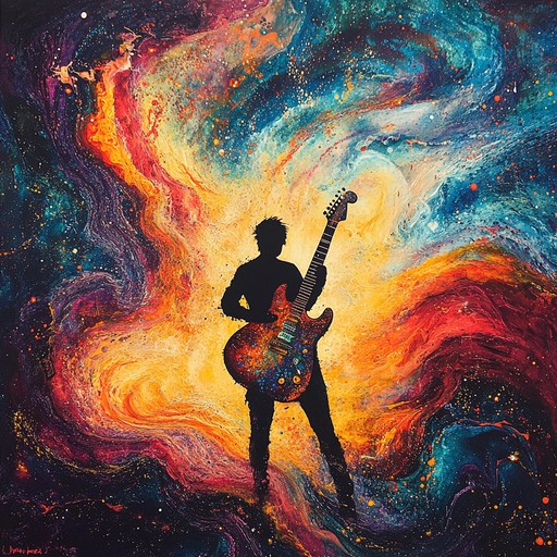 A thrilling instrumental piece that blends groovy funk basslines with swirling psychedelic guitar riffs, creating a vibrant and immersive sonic experience that transports listeners on a cosmic journey