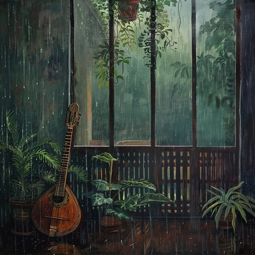 This track features evocative sitar tunes that resonate well with the mood of a rainy evening in india, blending classical ragas with the natural rhythm of falling raindrops to create an atmospheric piece that appeals to the emotions of serenity and nostalgia.