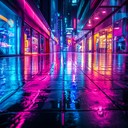 instrumental journey through a melancholic neon soaked cyberpunk cityscape.