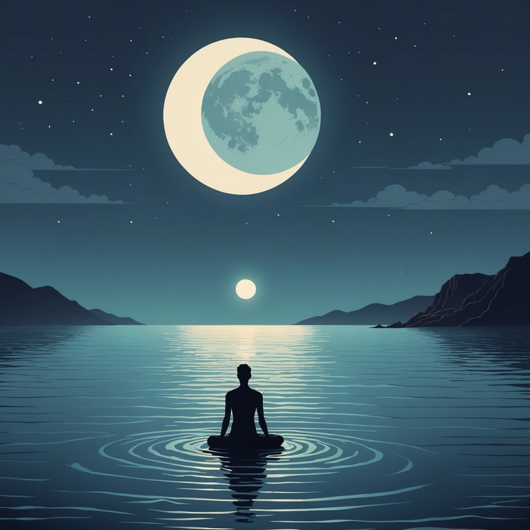 Experience the serene tranquility of drifting through a starry celestial sea, where each note played on the synthesizer breathes life into the quiet of the cosmic expanse, inviting deep introspection and peace.