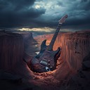 intense guitar echoing nature's raw power