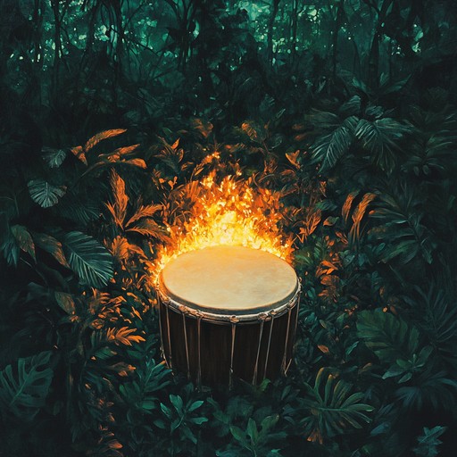 An instrumental track weaving sultry melodies with tribal percussion, creating a captivating and hypnotic atmosphere reminiscent of ancient rituals under a moonlit sky.