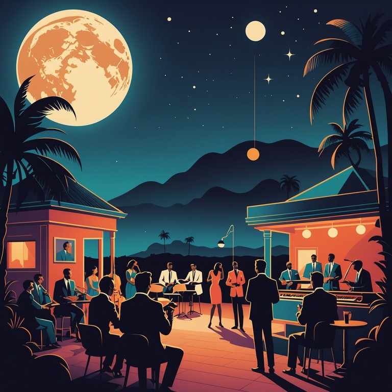 This track brings the essence of a lively latin jazz club under a starlit sky, featuring rhythmic complexities and infectious energy that can't help but get you dancing. The music weaves together powerful brass melodies with a rhythm section that pulses with life, encapsulating the spirit of a festive night out.