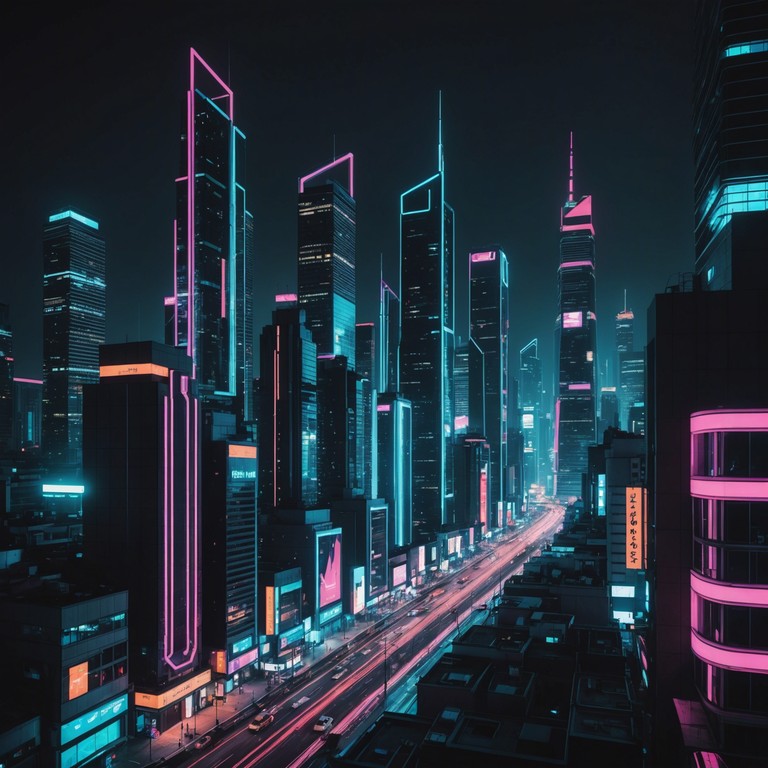 Imagine drifting through neon lit cities of the future, where advanced technology merges seamlessly with the soulful rhythms of jazz and the pulsating beats of house music. This track takes you on a sonic journey through time and space, weaving complex jazz harmonies with deep house grooves to create a sound that is both nostalgic and markedly futuristic. The music encapsulates the essence of a night out in an ultra modern metropolis, where the past and future dance together under the stars.