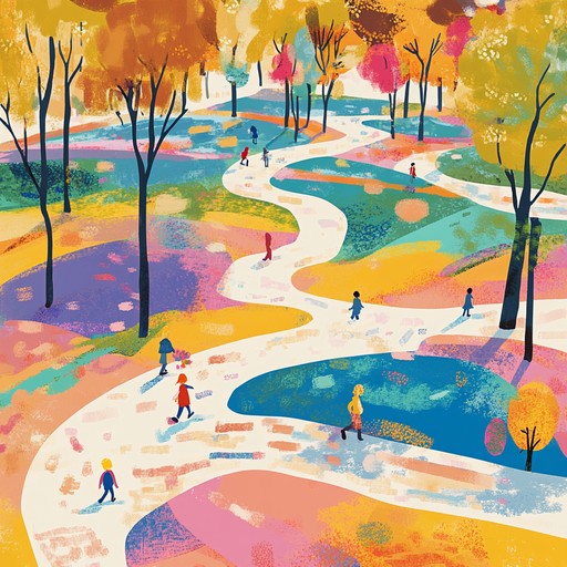 A cheerful, lively melody full of playful rhythms and whimsical tones, invoking the image of children joyfully running and playing in a sunlit park.