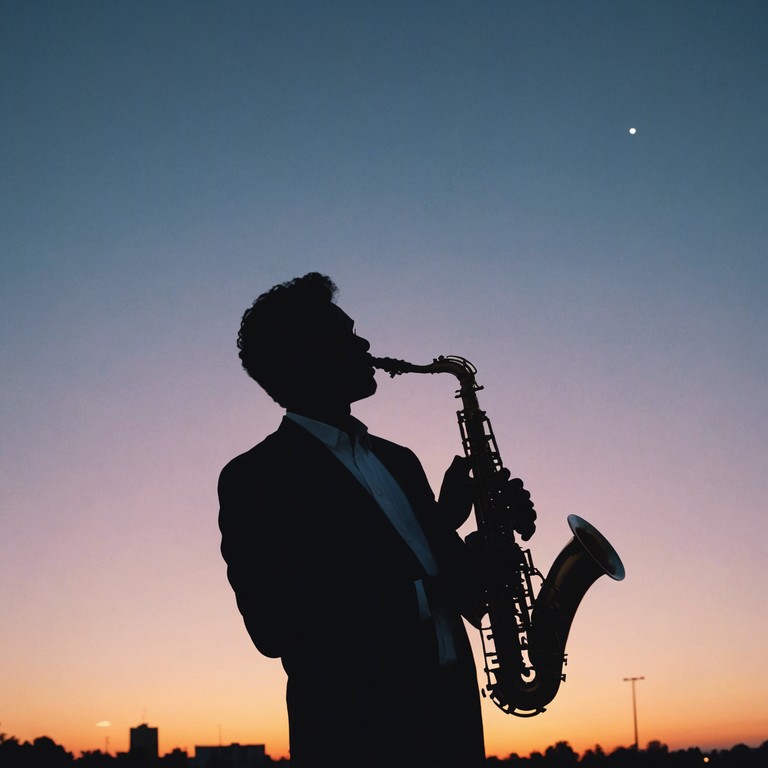 A track that encapsulates the tranquility of a twilight serenade; smooth and melodious saxophone sounds that unwind with each note, promoting a powerful yet calming emotional journey through music. This piece is ideal for reflective evenings or gentle background music at a lounge.