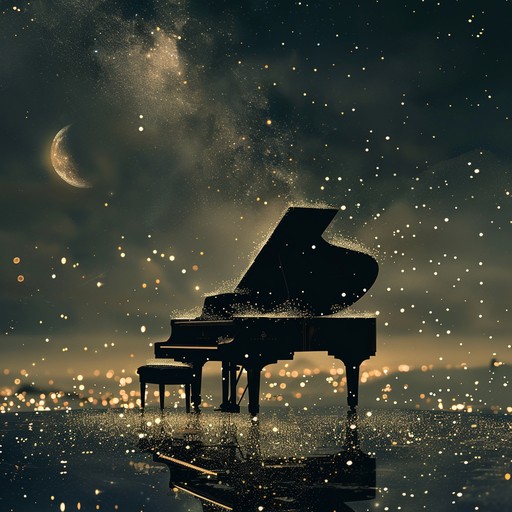 Embrace the magic of an intimate serenade where notes glitter and dance in the moonlight. A soft piano guides you through a serene and tender melody, creating a calming atmosphere filled with sparkle and elegance.