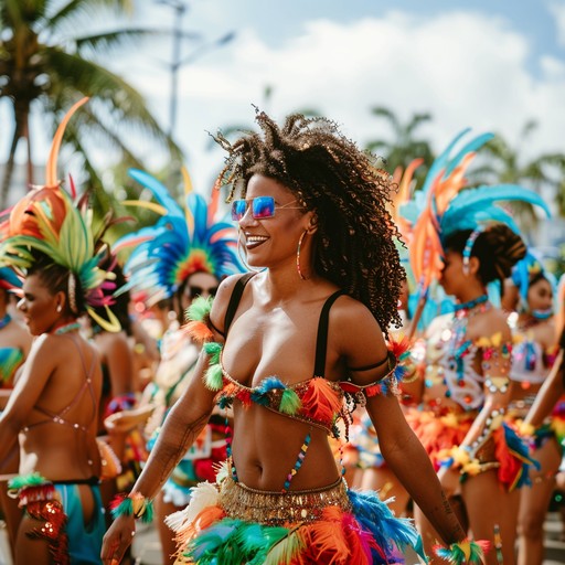 Feel the infectious groove as brisk samba rhythms lead an ecstatic celebration, bursting with vibrant beats and lively melodies that move every listener to dance.