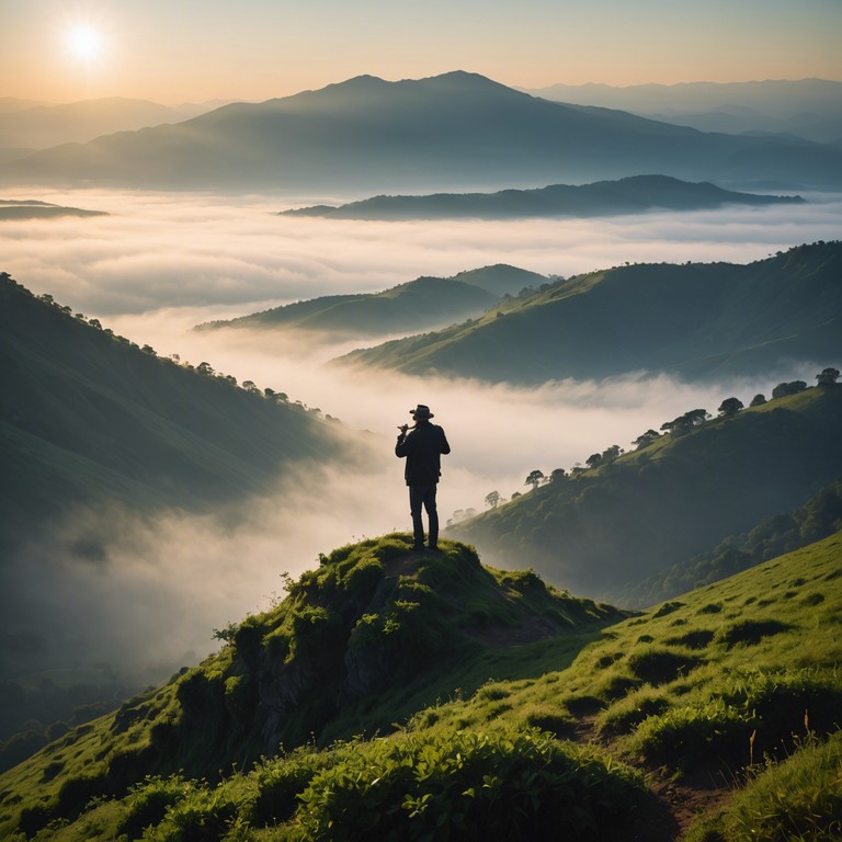 This composition transports listeners to the towering, mist covered mountains of the appalachian range, where the dulcet tones of a solo harmonica invoke a sense of nostalgic longing. Reminiscent of an era when folk tales and melodies were passed down through generations, this track weaves a tender narrative of timeless solitude and reflection.