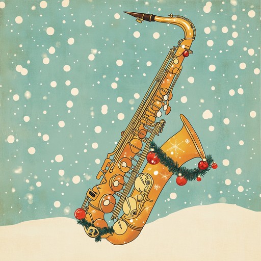 An energetic instrumental blending festive melodies with classic swing rhythms, evoking nostalgic holiday memories through lively saxophone and big band arrangements