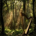 soothing harp strings conjuring a mystical forest serenity.