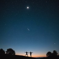 ethereal beats under a starry disco sky