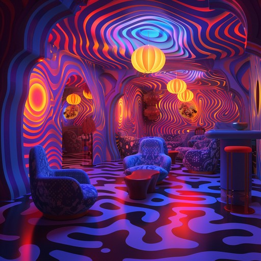 Immerse in an enchanting torch lounge where mysterious melodies mix with trippy, otherworldly sounds. Perfect for transporting listeners to a surreal, velvety nightscape.