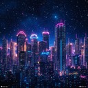 a futuristic journey through neon lit synth landscapes