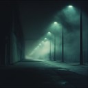 eerie beats haunt empty, moonlit urban alleyways at night