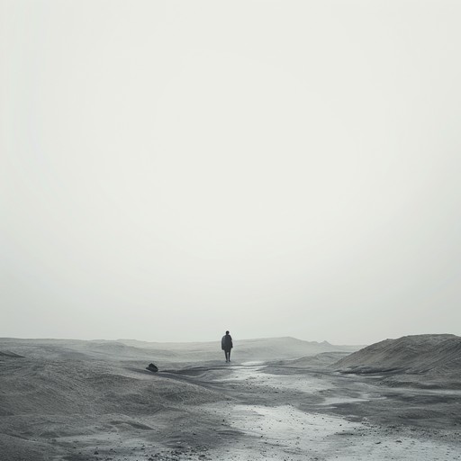 This track evokes the feeling of being lost in a vast, desolate wasteland. The sparse, minimal arrangement creates an atmosphere of isolation and emptiness. The haunting sounds of a lone synthesizer echo across the barren landscape, occasionally punctuated by distant, ghostly noises. The slow, deliberate pace and lack of any discernible melody contribute to the sense of hopelessness and despair.