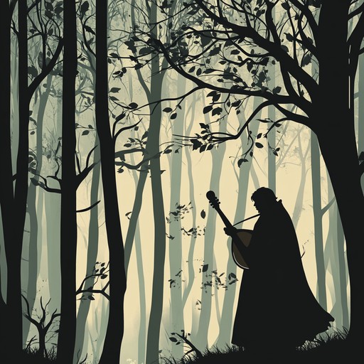 An instrumental piece featuring a dark and haunting lute, evoking a menacing atmosphere set in medieval times. The melody carries a sense of impending doom as it echoes through shadowy castles and gloomy forests.