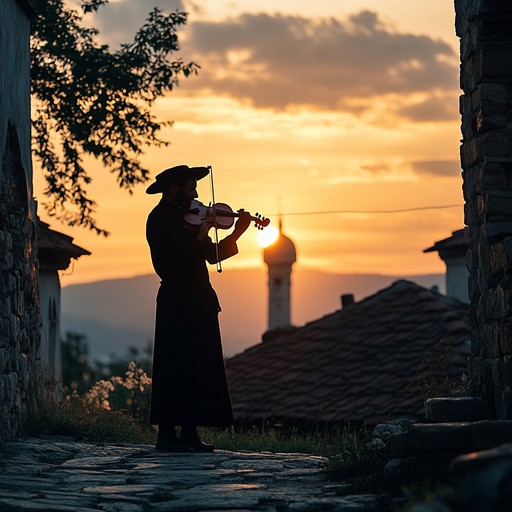 In the twilight shadows of sofia, a lonesome gadulka player evokes the poignant emotions of ancient bulgarian tales. The stirring strings of the gadulka mingle with the cool, night air, carrying a melody both sorrowful and hopeful across the cobbled streets, echoing the historic heartbeats of this mystical city.