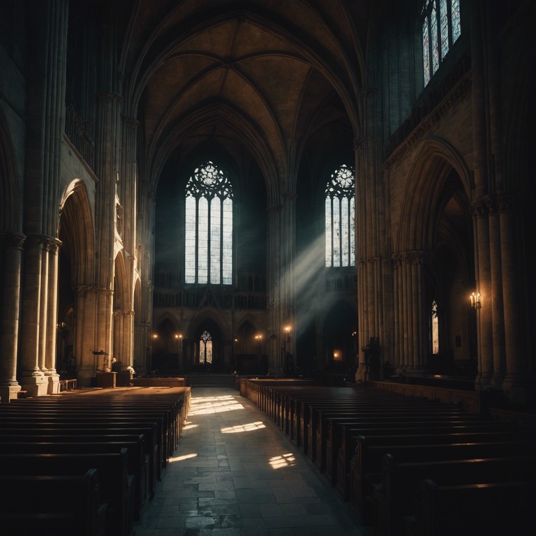 This composition brings to life an unsettling sense of peace as the pipe organ's lone calls resonate in a forsaken sanctuary. Each note lingers like a memory, subtly filling the cold stone with whispers of the past.