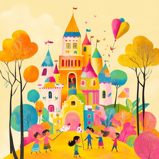 A lively and exhilarating instrumental nursery rhyme that captures the joyful energy of children racing to a magical candy castle, with playful melodies and dynamic rhythms that inspire imagination and movement