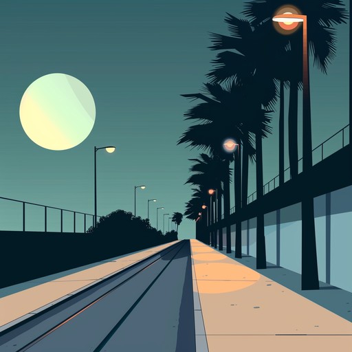 This track captures the essence of a moonlit drive through a bustling city, with smooth beats and a groovy bassline that perfectly complement the urban night atmosphere.