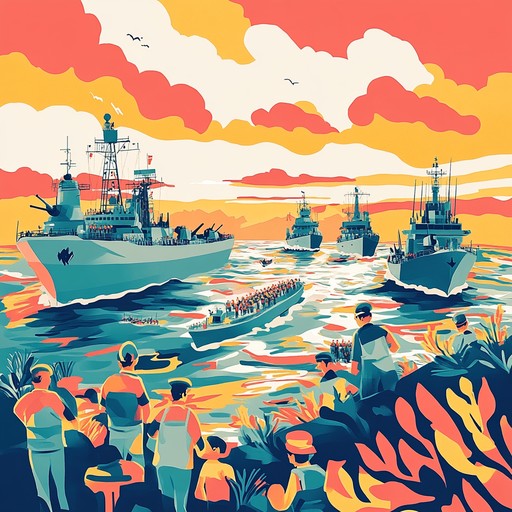 A lively and energetic instrumental track inspired by the russian navy, evoking the life of sailors on the baltic sea. The tune features traditional russian melodies combined with modern rhythms to create an uplifting and carefree atmosphere. Perfect for invoking a sense of adventure and maritime fun.