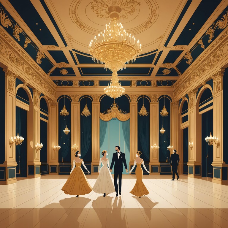 This piece evokes a scene from a luxurious masquerade ball, with dancers in ornate costumes gliding across a polished marble floor under shimmering chandeliers. The music enhances the atmosphere of mystery and sophistication, ideally suited for an audience appreciating a blend of classical influences with a touch of theatrical drama. This piece evokes a scene from a luxurious masquerade ball, with dancers in ornate costumes gliding across a polished marble floor under shimmering chandeliers. The music enhances the atmosphere of mystery and sophistication, ideally suited for an audience appreciating a blend of classical influences with a touch of theatrical drama.