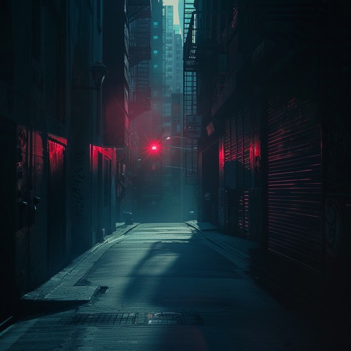 A haunting pathway through futuristic alleyways. Pulsing synths and heavy beats sketch a cyberscape of intrigue and turmoil