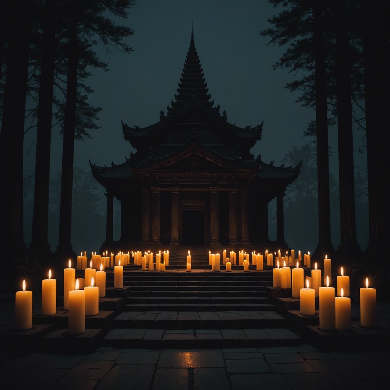 This track blends the mysterious allure of raga rock with a sinister atmosphere, incorporating traditional indian instruments to create a haunting yet mesmerizing soundscape. The music evokes images of ancient, forgotten lore whispered in the dark corners of old temples.