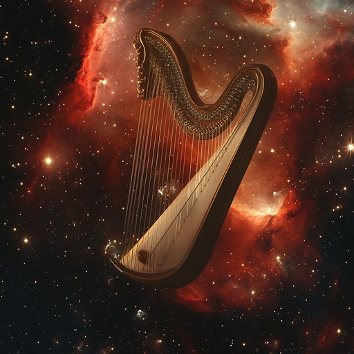 This ballad intertwines soft harp plucking with ambient synths, creating an ethereal, introspective atmosphere that guides listeners through a celestial odyssey. The otherworldly tones inspire a sense of floating through a dreamscape, surrounded by the mystical beauty of the universe.