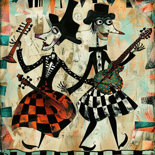 A playful and offbeat instrumental track that blends the lively, expressive melodies of klezmer with the whimsical, circus-like atmosphere of carnival music. The piece features a diverse array of instruments, including accordion, clarinet, tuba, and percussion, creating a vibrant and eclectic soundscape that transports listeners to a world of joy and celebration.