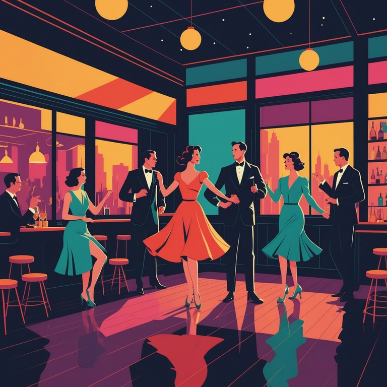 This track brings a dose of sunny optimism with its playful rhythms and joyful melodies, reminiscent of a lively dance hall scene from the 1940s where everyone's in high spirits. The music creates an atmosphere of a timeless celebration, encouraging everyone to swing along.