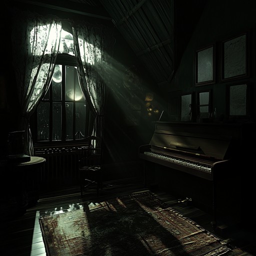 As night descends upon an abandoned manor, the lingering piano echoes recount stories of bygone eras, each note a whispered secret from the past