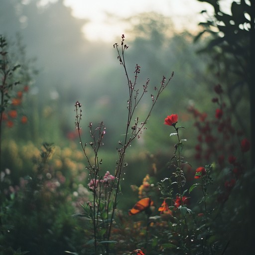 This piece captures the tranquil beauty of a misty garden morning. The delicate sound of the piano leads a soothing waltz rhythm, invoking a serene atmosphere of calm and reflection. The melody sways gently, like dew covered flowers in the early breeze, creating a sense of timeless elegance and peaceful solitude.