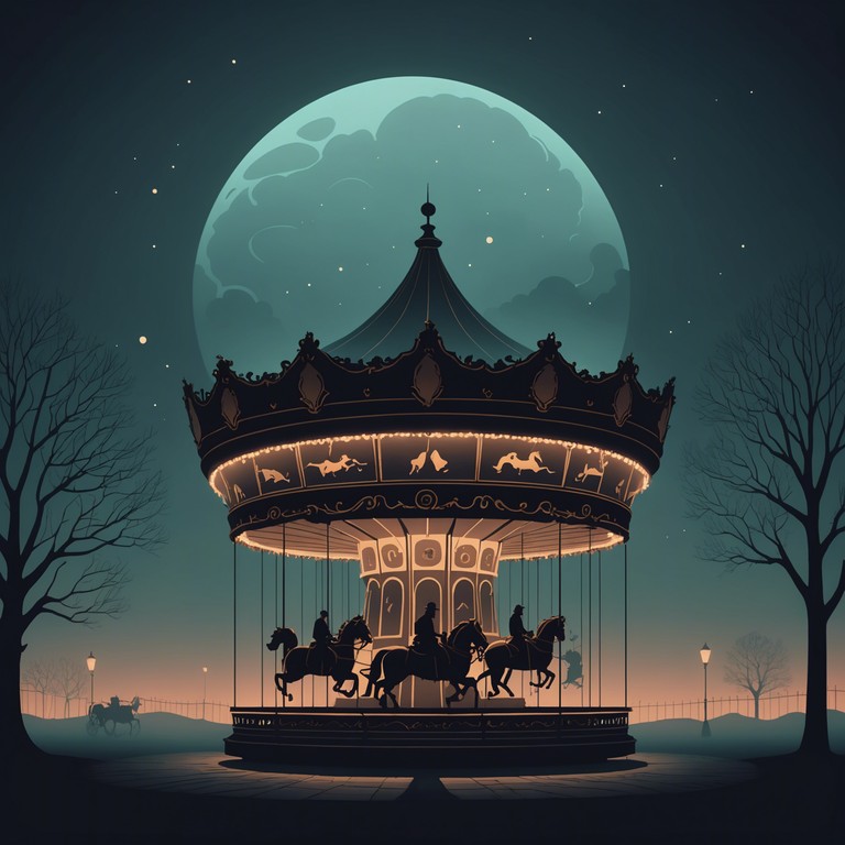 Dive deeper into the chaotic heart of a carnival under the moonlight, where the line between excitement and fear blurs. This alternative version intensifies the haunting overtones of the melody, adding a layer of darkness to the vibrant chaos, creating a surreal experience that is both whimsical and spooky.