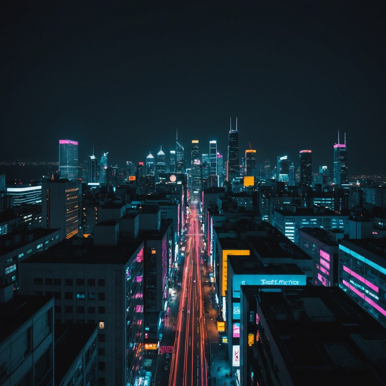 The track captures the pulsating, ever moving energy of the city at night through its rhythmic intensity and deep atmospheric synth layers. Reflecting tall skyscrapers and buzzing nightlife, the composition progresses like a smooth ride through a bustling metropolis under a moonlit sky, emphasizing modern sophistication and electronic exploration.